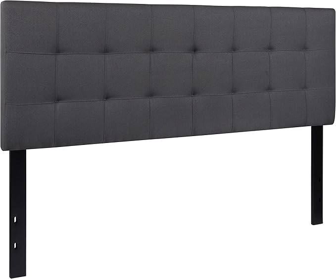 Flash Furniture Bedford Tufted Upholstered Queen Size Headboard in Dark Gray