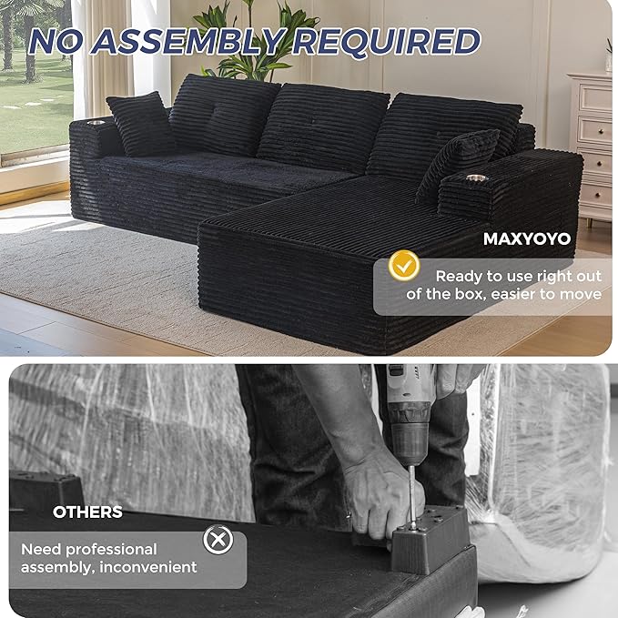 MAXYOYO 104" Modular Sectional Couch