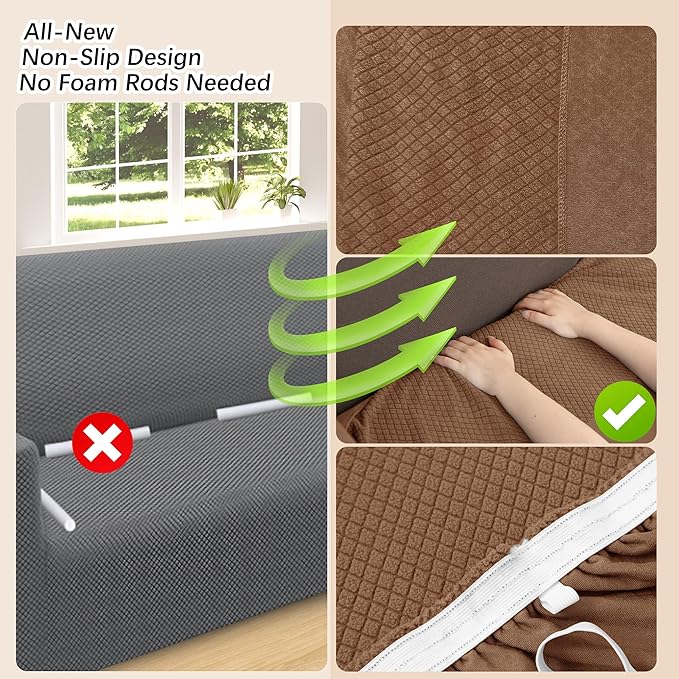 Arfntevss Stretch Sectional Couch Covers L Shaped Corner Sectional Sofa Cover