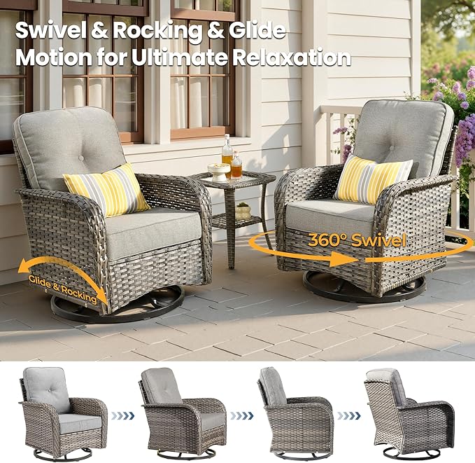 Weaxty 8 Pieces Outdoor Patio Furniture Sets