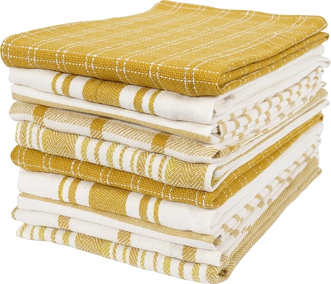 KAF Home Assorted Flat Kitchen Towels | 100% Cotton