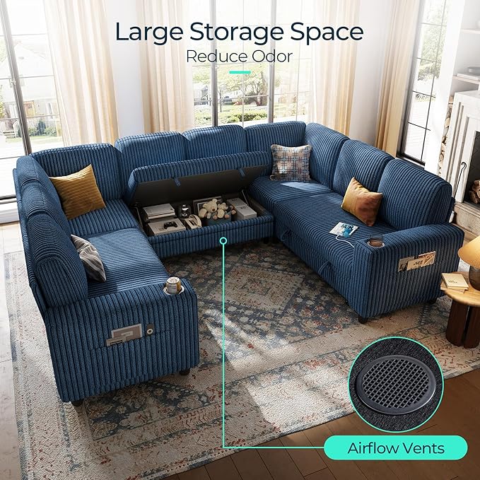 LINSY HOME Sectional Sleeper Sofa