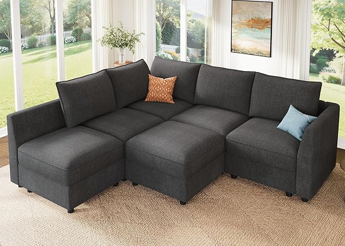 HONBAY Modular Sectional Sofa L Shaped Sectional Couch