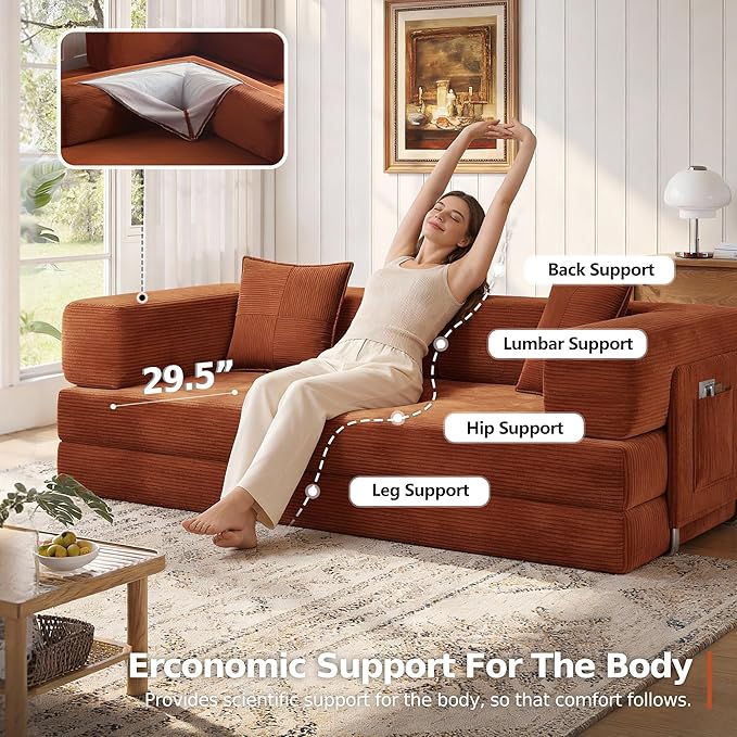 MoonSpeak 78.8''Sleeper Couch Bed
