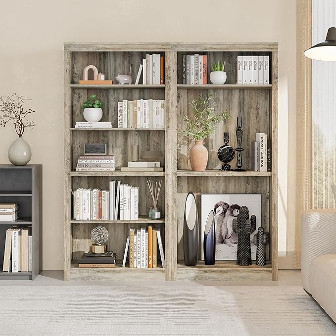 GarveeHome 71 in Tall Bookcase, Wooden Bookshelf