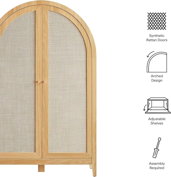 Modway Calista 63 Inch Arched Storage Cabinet