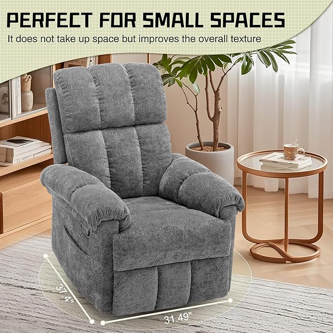 Korser Recliner Chair, Swivel Rocker Recliner Chair