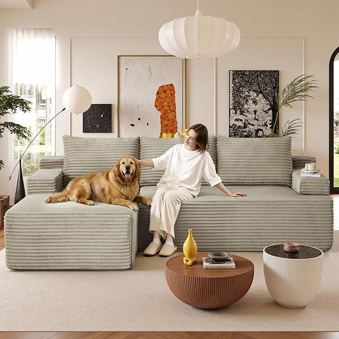 96" Sectional Couches for Living Room Cloud Couch Sofa