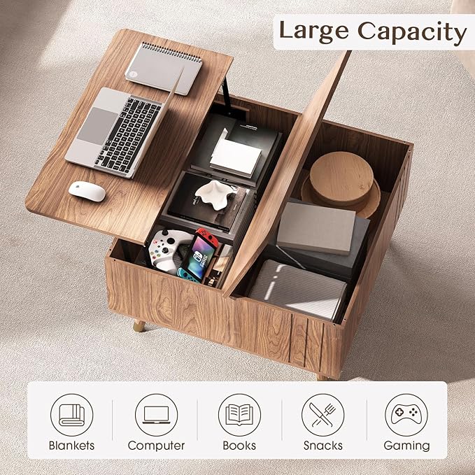 JOINICE 32" Square Lift Top Coffee Table