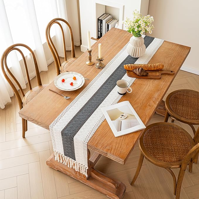 FEXIA Boho Table Runner for Summer Home Decor