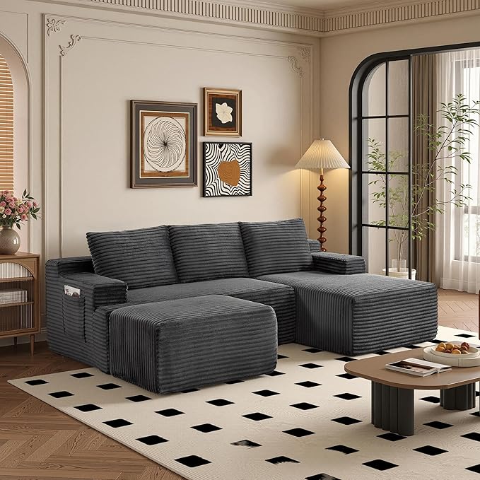 96" Sectional Couches for Living Room Cloud Couch Sofa
