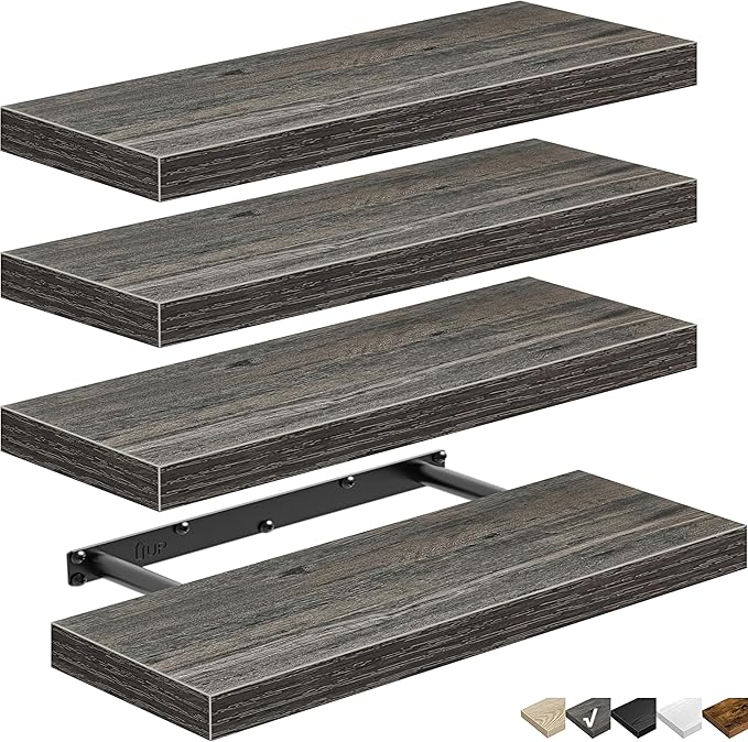 QEEIG Floating Shelves for Wall Bathroom Shelf Bedroom Kitchen Living Room