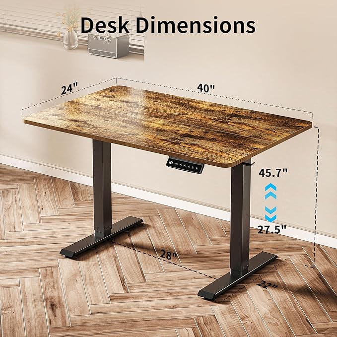 BIZUM 40x24 Inch Electric Standing Desk