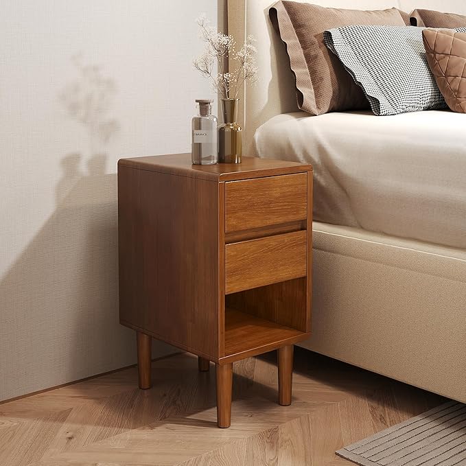 Narrow Nightstand 2 Drawers