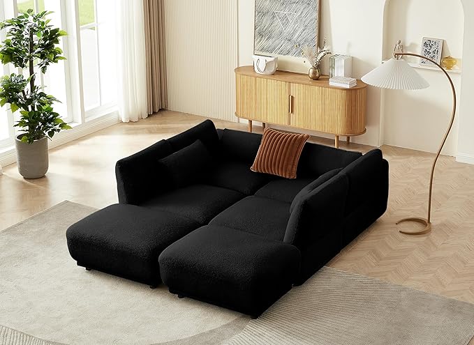 U Shaped Cloud Sectional, Convertible L Shaped Couch