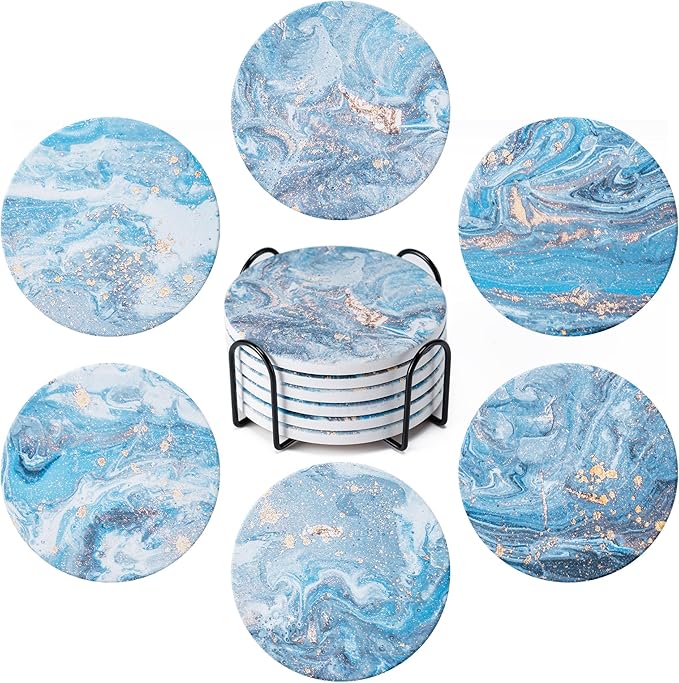 Hoewina 6Pcs Drink Coasters
