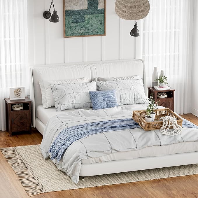 YESHOMY Farmhouse Modern Nightstand