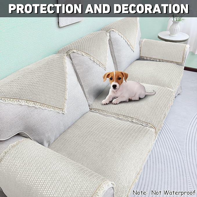 Velvet Couch Arm Covers