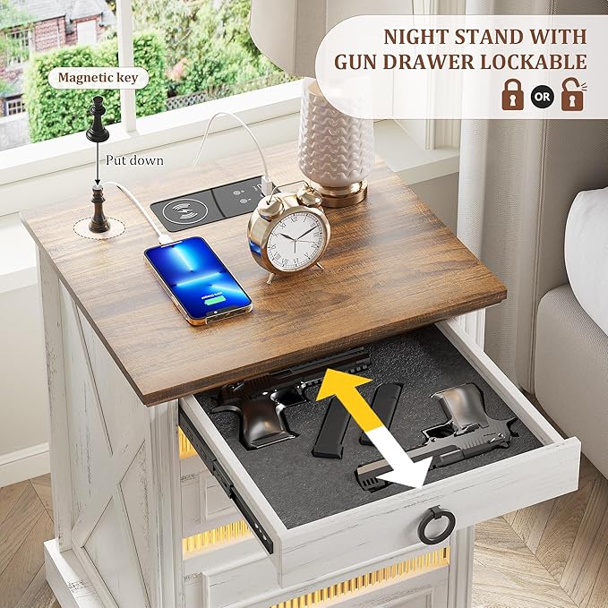 Farmhouse Night Stand Set 2