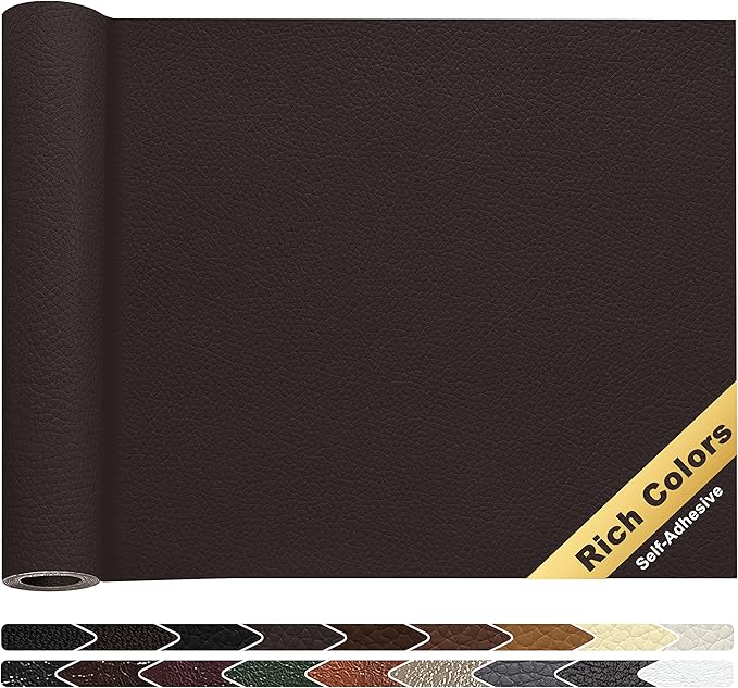 KING MOUNTAIN Leather Repair Patch, 16 x 60 Inches self Adhesive Leather Repair