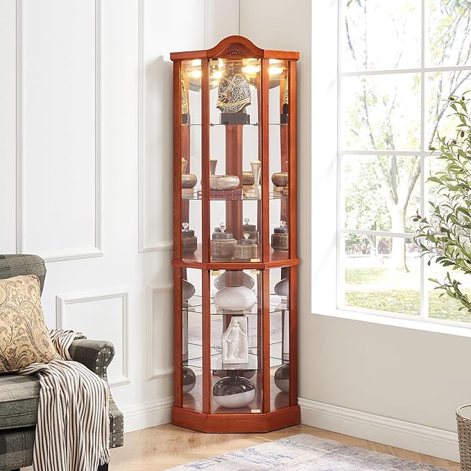 Glass Corner Display Cabinet