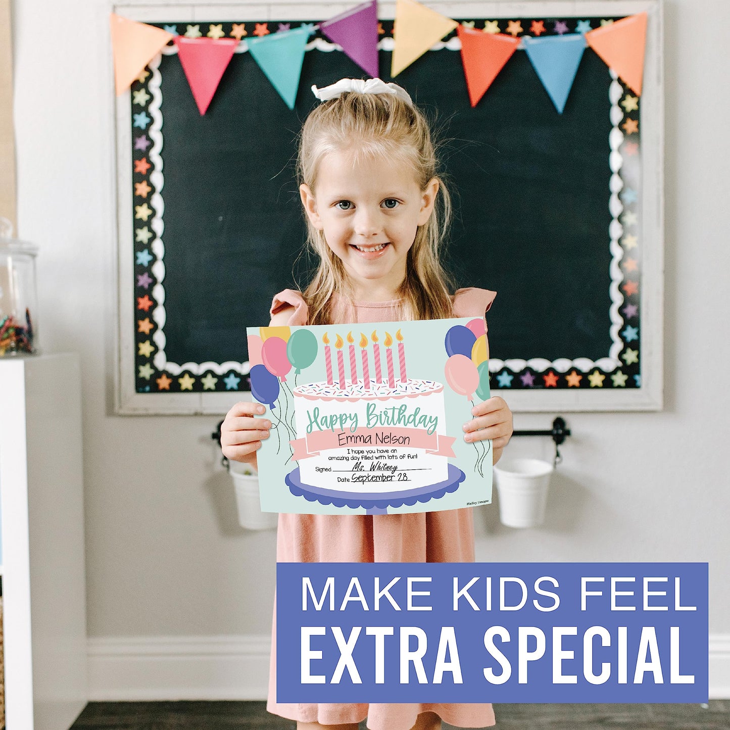 Happy Birthday Certificates for Students - 25 Student Birthday Certificates for Kids Classroom Must Haves, Teacher Supplies for Classroom Elementary, Pastel Teacher Essentials