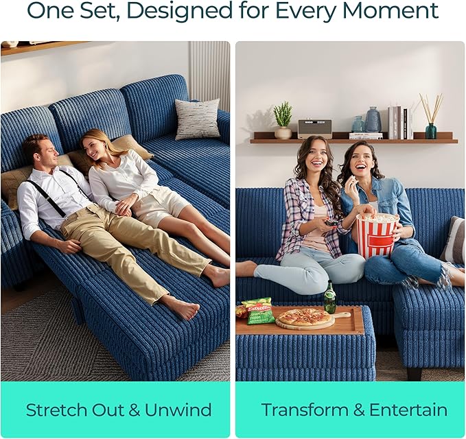 LINSY HOME Sectional Sleeper Sofa
