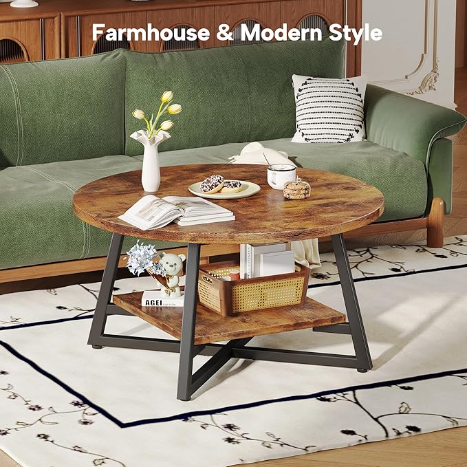 Round Coffee Table, Small Circle Coffee Table