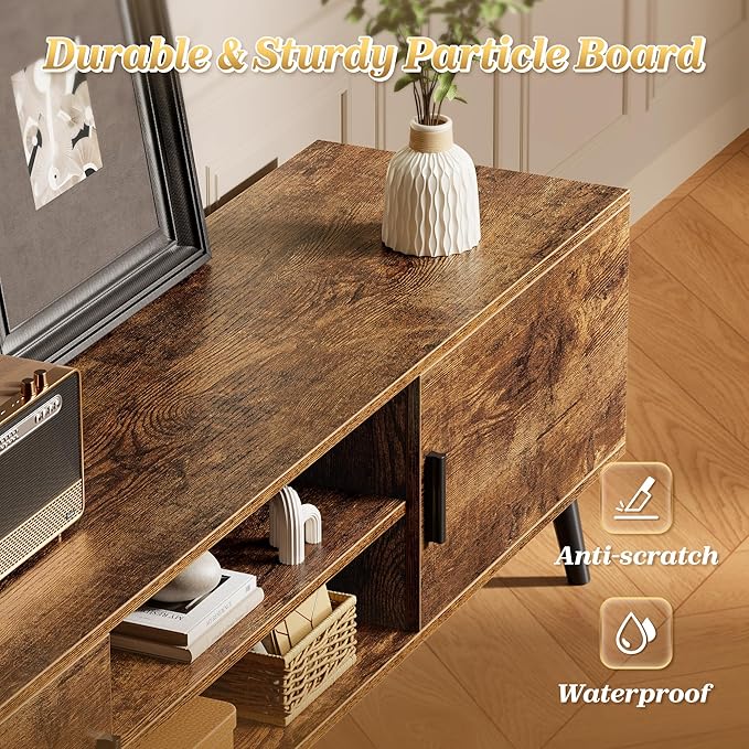 SUPERJARE 70.9 Inch TV Stand for 65, 75 Inch TV, Entertainment Center