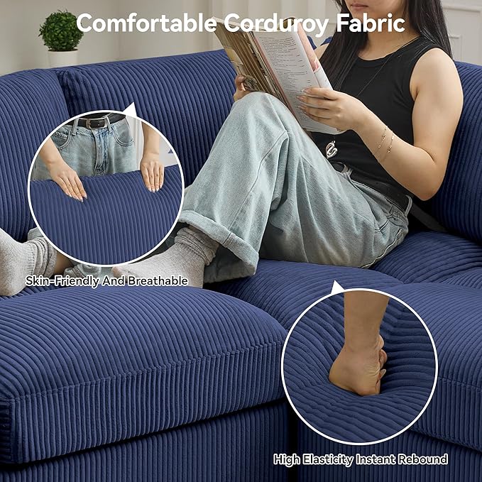 114'' U-Shaped Sectional Couch