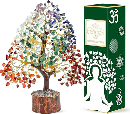 The Original 7 Chakra Crystal Tree Birthday Gifts for Women, Healing Crystal Tree of Life Sister birthday gifts Room & Home Decor Gift for Mom Her Valentine's Day Gift House Warming Gift Women unique
