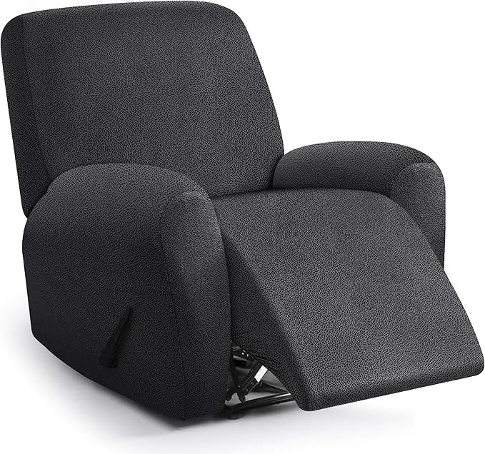 ANARACHON Leather Look Recliner Chair Covers, 4-Pieces Stretch Recliner Cover