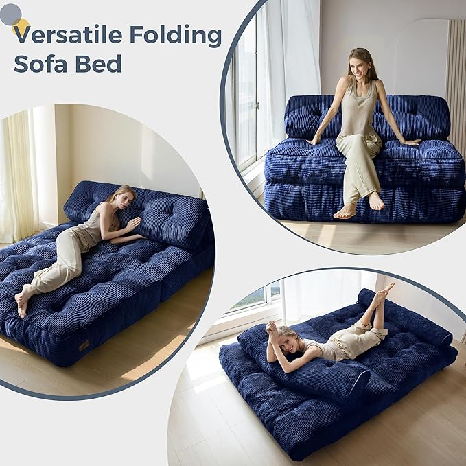 MAXYOYO Folding Sofa Bed, Convertible Sleeper Chair