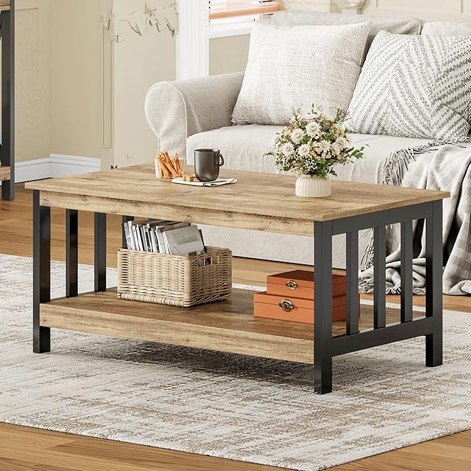 ChooChoo Farmhouse Coffee Table, Living Room Table