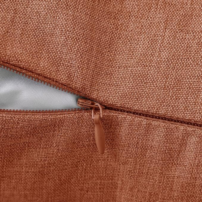 MIULEE Pack of 2 Decorative Outdoor Solid Waterproof Throw Pillow Covers Euro