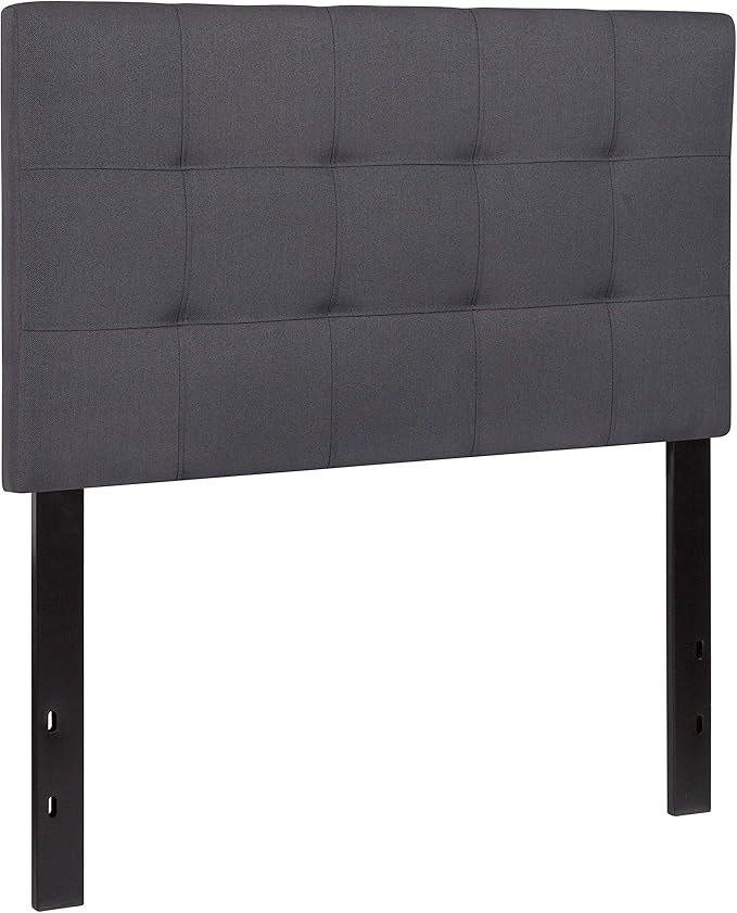 Flash Furniture Bedford Tufted Upholstered Twin Size Headboard in Dark Gray