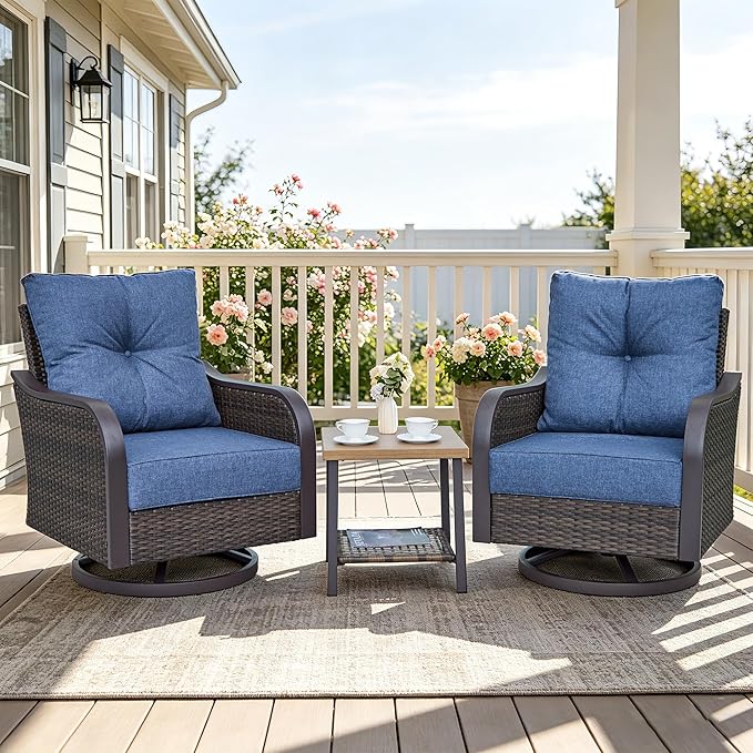 Outdoor Swivel Rocker Chairs, Wicker Swivel Rocking Chairs