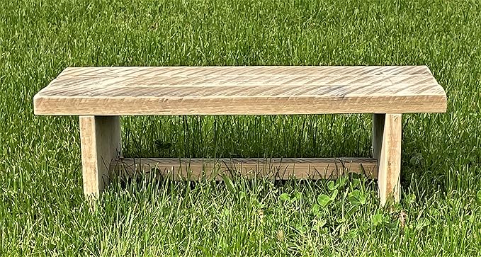 Classic Amish Reclaimed Wood Step Sitting Stool Footstool Deck Patio Door