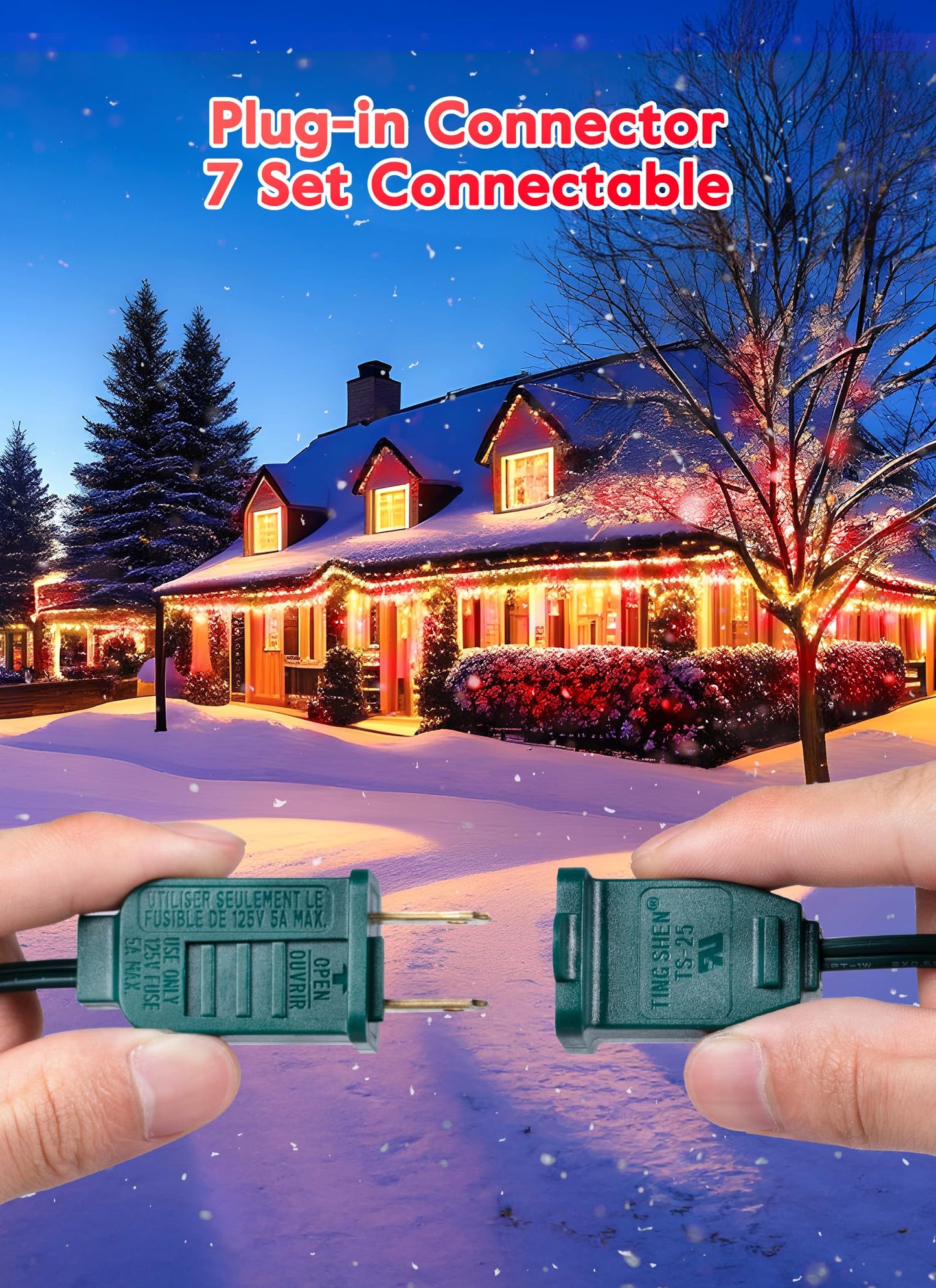 Minetom C9 Christmas String Lights, 200 Ft LED Commercial Outdoor Christmas Lights with 200 Red and Warm White C9 Bulbs, Waterproof Connectable UL Certified for Indoor Roofline Backyard Xmas Decor