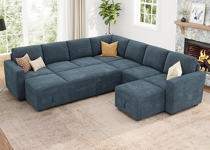 HONBAY Modular Sectional Sleeper Sofa