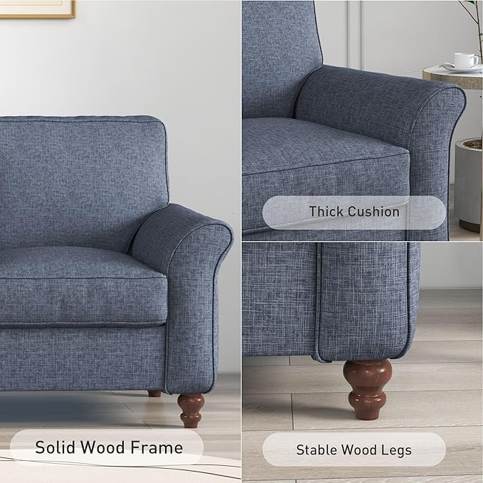 Bonzy Home 57" Loveseat Sofa, 2 Seater Comfy Love Seat Sofa