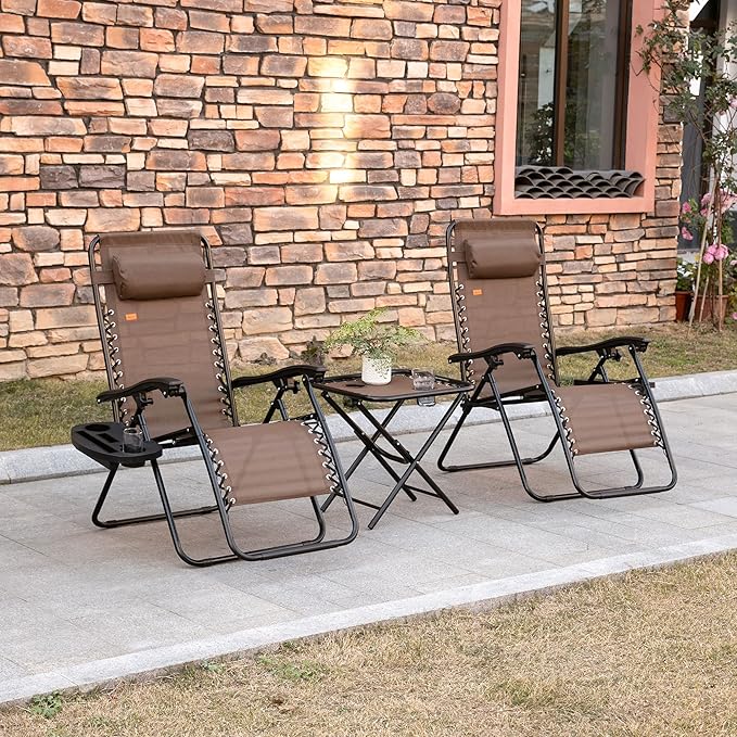 Outsunny Zero Gravity Chair Set
