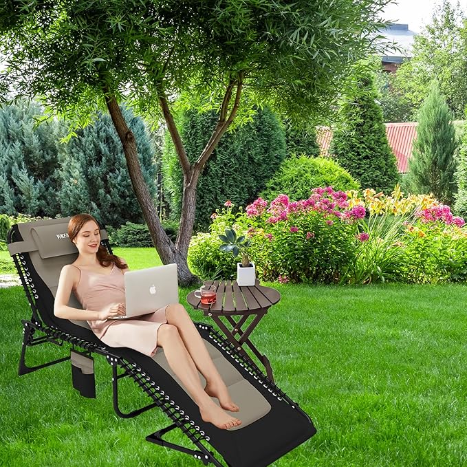 Oversized Padded Outdoor Folding Lounge Chair