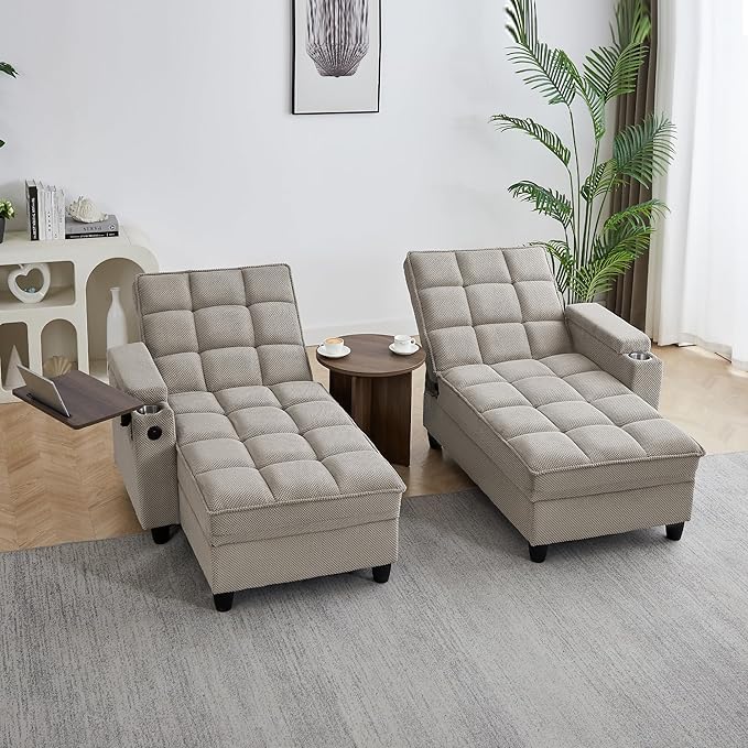 Auvsoce 71" Chaise Lounge Chair Indoor, Convertible Sleeper Sofa Bed