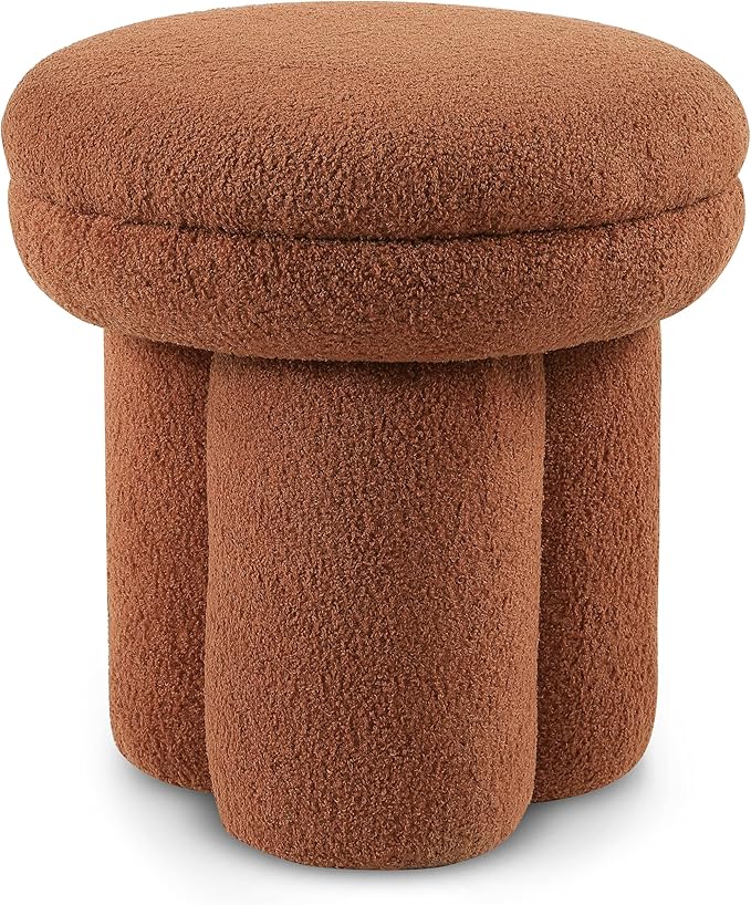 Furniture of America Rami Modern 17-inch Mushroom-Shape Upholstered Ottoman