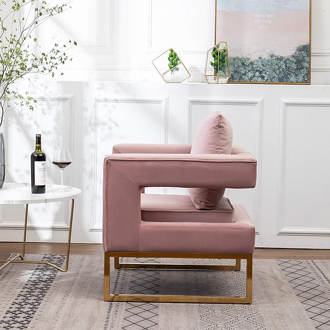 Roundhill Furniture Lenola Upholstered Accent Arm Chair
