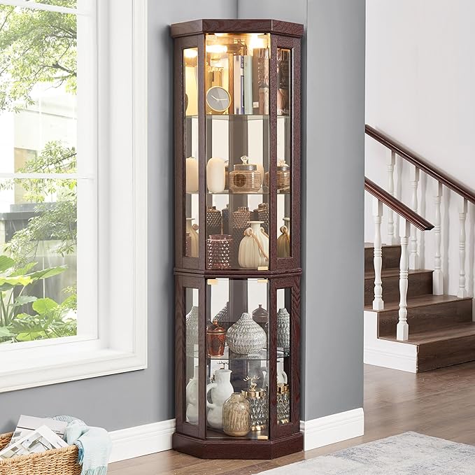 Glass Corner Display Cabinet