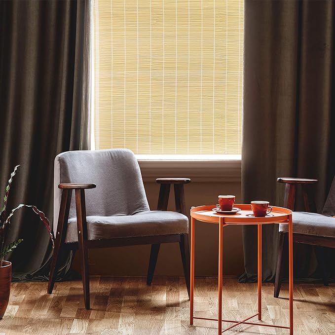Red Lantern Matchstick Cordless Window Shade