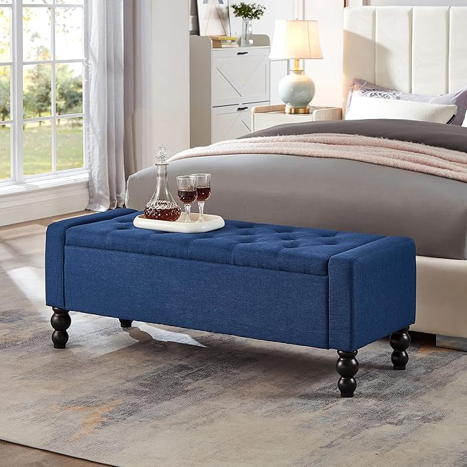 50" W Storage Ottoman Bench