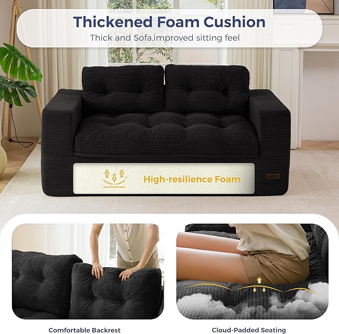 MAXYOYO 63" Loveseat Sofa Couch